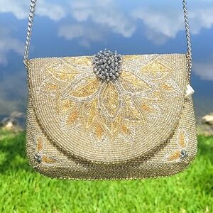 Mary Frances Crystal Bloom Crossbody Bag Purse Nwt